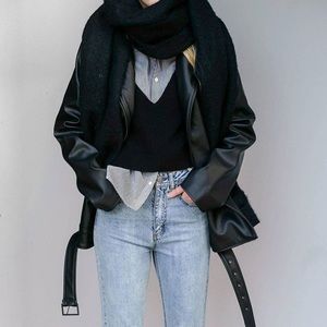 OAK+FORT VEGAN LEATHER JACKET